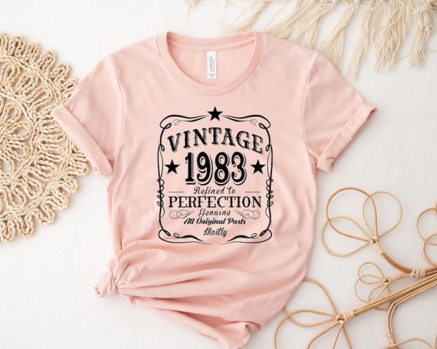 40th Birthday Shirt,Vintage 1983 Shirt, 40th Birthday Gift Women, 40 Years Birthday Shirt, 1983 Birthday Shirt