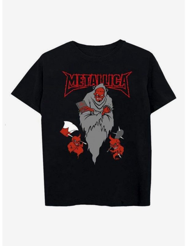 Metallica Trio Of Devils Boyfriend Fit Girls T-Shirt