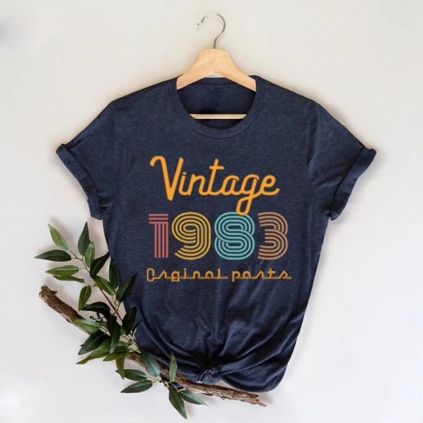 40th Birthday Shirt,Vintage 1983 Shirt,40th Birthday Gift for Women,40th Birthday Shirt Men,Original Parts Vintage Shirt