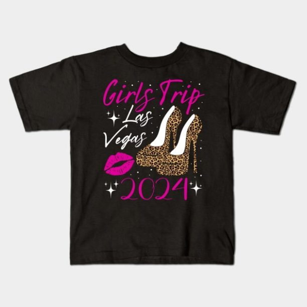 Las Vegas Girls Trip 2024 Girls Weekend Friends Matching Kids T-Shirt