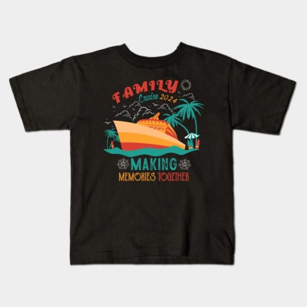 Family Cruise 2024 Making Memories together Kids T-Shirt