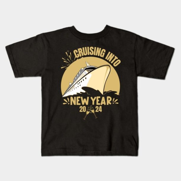 New year Cruise Vacation trip 2024 Kids T-Shirt