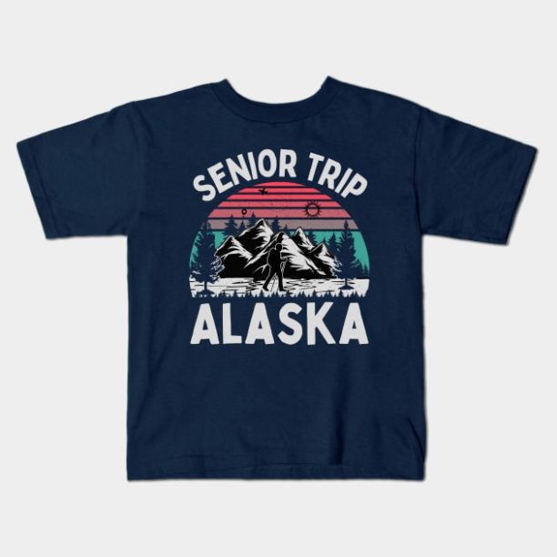 Funny Reunion Alaska Senior 2024 Retirement Party Family Camping Trip Holiday Vacation Kids T-Shirt