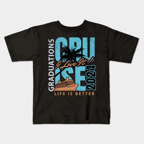 Senior Graduation Trip Cruise 2024 Ship Party Cruise y2k | Senior Graduation Trip Cruise 2024 Ship Cruise Kids T-Shirt