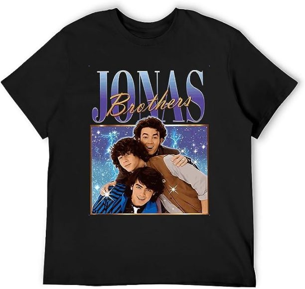 T Shirt Men Short Sleeve Round Neck Fashion Cotton Tee, Jonas Brothers Shirt