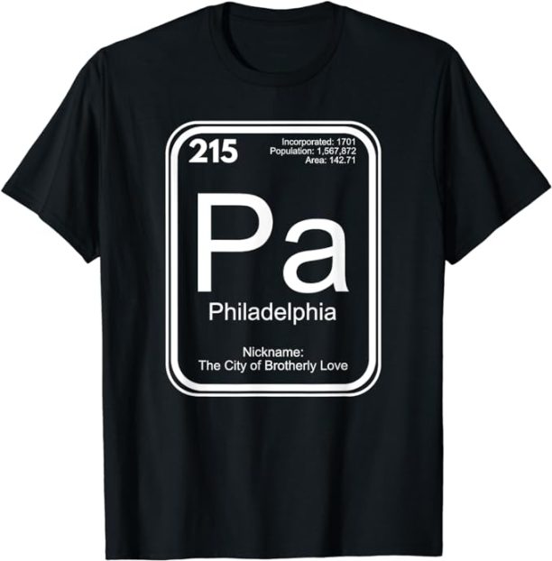 Philadelphia T-Shirt Periodic Table Brotherly Love Gift