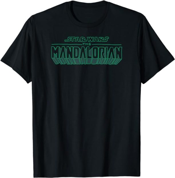 Amazon Essentials Star Wars Mandalorian Green Logo T-Shirt