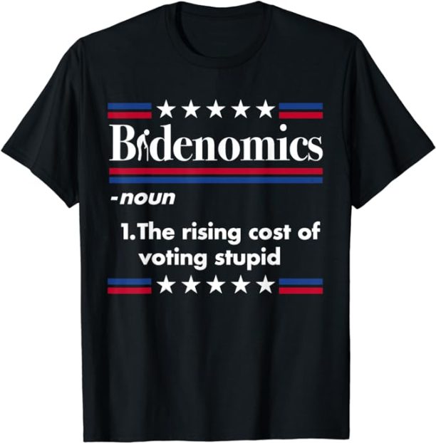 Bidenomics Rising Cost of Voting Joe Biden Funny Satire T-Shirt