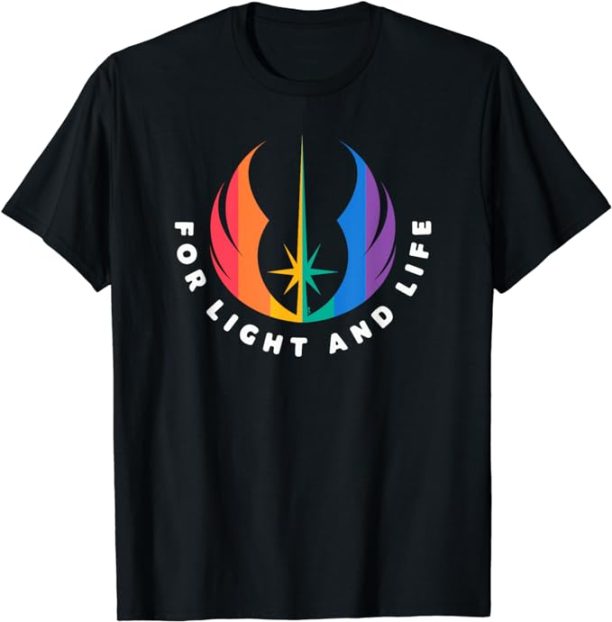 Star Wars Pride Rainbow Jedi Order Symbol For Light and Life T-Shirt