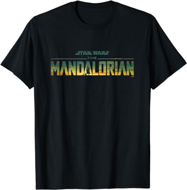 Star Wars The Mandalorian Season 3 Logo Grogu Disney+ T-Shirt