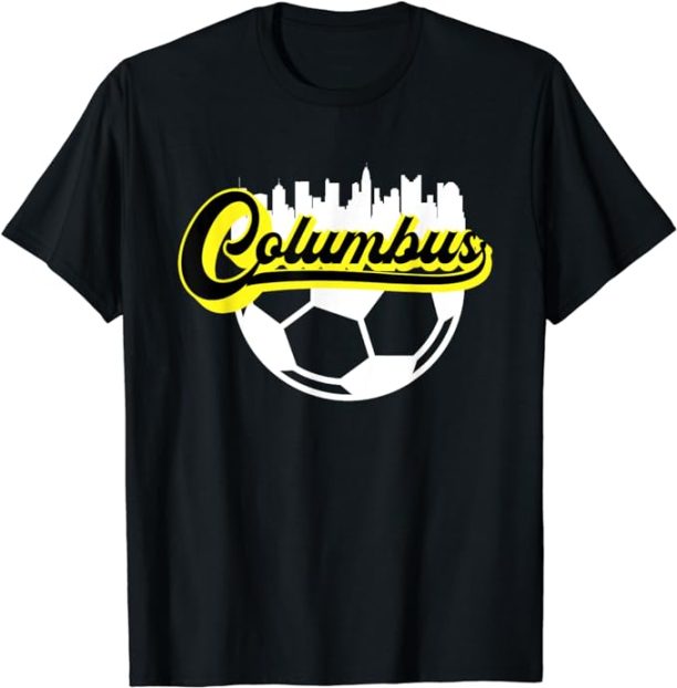 Columbus Ohio Soccer Apparel City Skyline Futbol T-Shirt