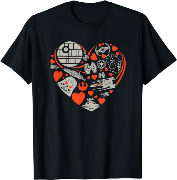 Star Wars Valentine's Day Heart Galaxy T-Shirt