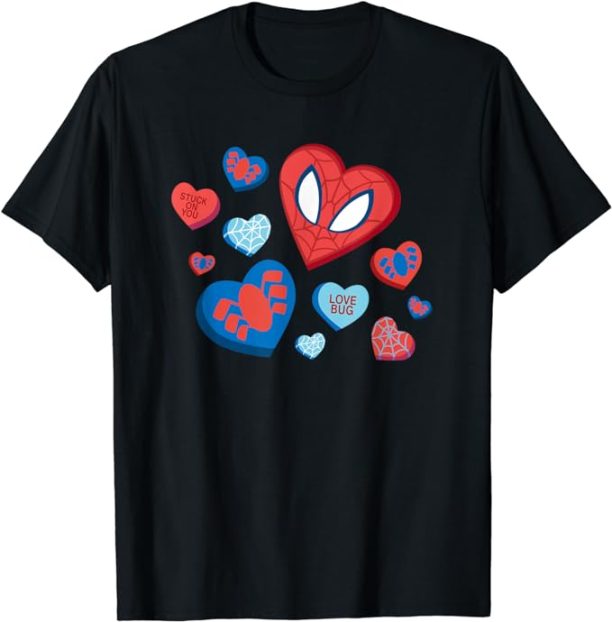 Marvel Spider-Man Spidey Hearts Valentine's Day T-Shirt