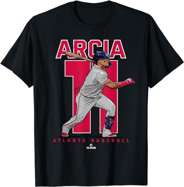 Number and Portrait Orlando Arcia Atlanta T-Shirt