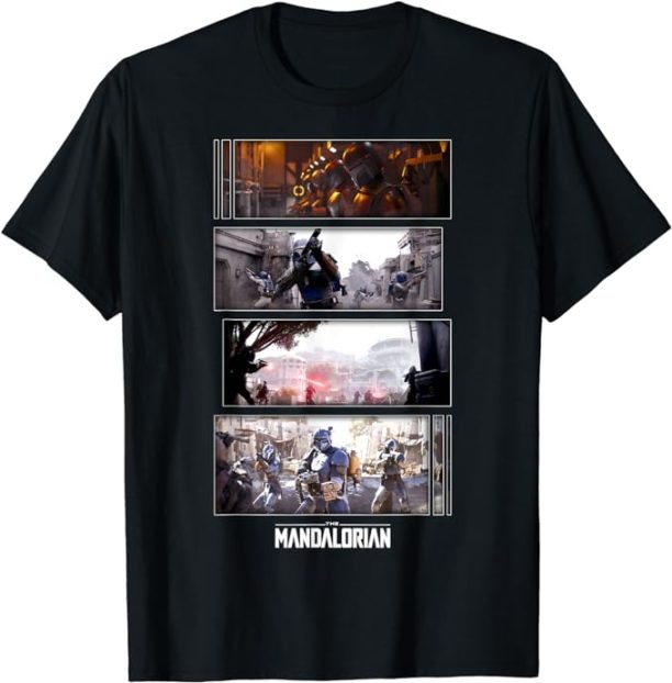 Star Wars: The Mandalorian Action Packed Vintage Frames T-Shirt