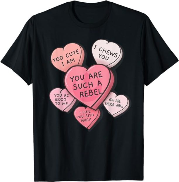 Star Wars Valentine's Day Candy Hearts T-Shirt