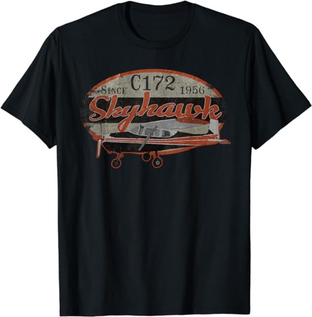 C-172 Skyhawk Vintage Retro C172 Airplane Flying Pilot T-Shirt