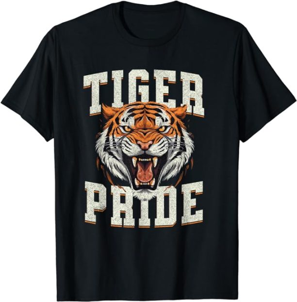 Tiger Pride Tiger Mascot Vintage School Sports Team T-Shirt