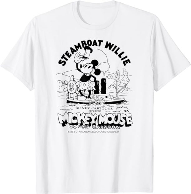 Disney 100 - Steamboat Willie Sound Cartoon T-Shirt