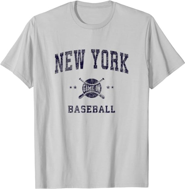 New York NY Vintage Baseball Throwback Retro Design T-Shirt