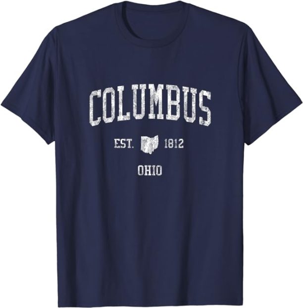 Columbus Ohio T-Shirt Vintage Sports Design Columbus OH Tee