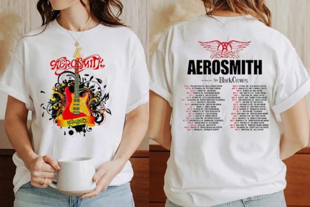 Aerosmith 2023 – 2024 Peace Out Farewell Tour with The Black Crowes Tour Shirt,Aerosmith Band Fan Shirt,Vintage Aerosmith 2023 Concert Shirt