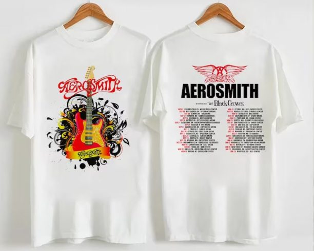 Aerosmith 2023 – 2024 Peace Out Farewell Tour with The Black Crowes Tour Shirt,Aerosmith Band Fan Shirt,Vintage Aerosmith 2023 Concert Shirt