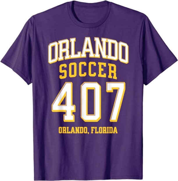 City of Orlando Soccer - Area Code 407 Collection T-Shirt