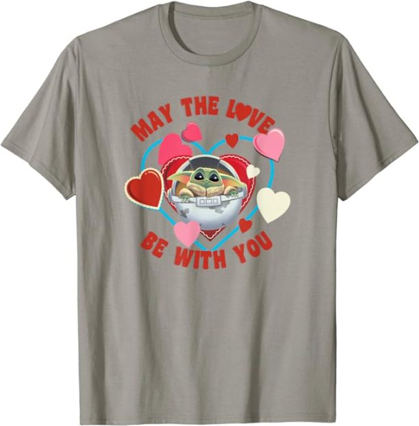 Star Wars Valentine's Day Grogu May The Love Be With You T-Shirt