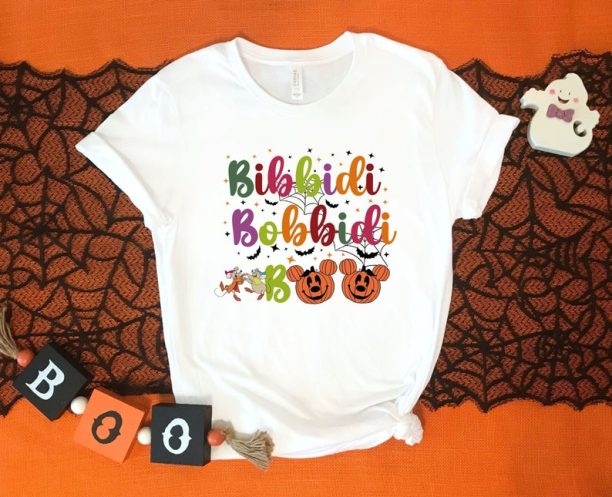 Bibbidi Bobbidi Boo Shirt, Disney Halloween Shirt, Disney Mickey Pumpkin Head Halloween Shirt, Disney Family Trip Vacation Shirt, Disneyland