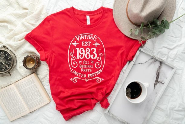 Birthday Vintage 1983 Shirt, 40th Birthday Shirt, Birthday Gift, Birthday Vintage, Vintage 1983 Shirt