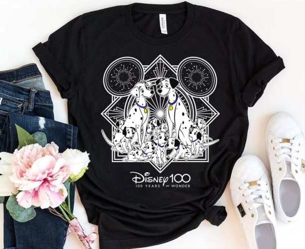 Disney 101 Dalmatians Group T-shirt, Disney 100 Years Of Wonder Shirt, Disneyland 100th Anniversary Tee