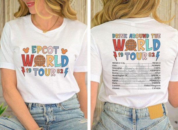 Disney Epcot World Tour Shirt, Retro Disney Mickey Epcot 1982 Tee, Epcot Center 1982 Shirt