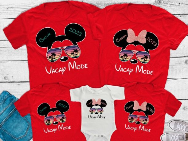 Disney Family Trip 2023 Shirts, Disney Vacation shirts, Vacаy mode Mickey and Minnie Shirts