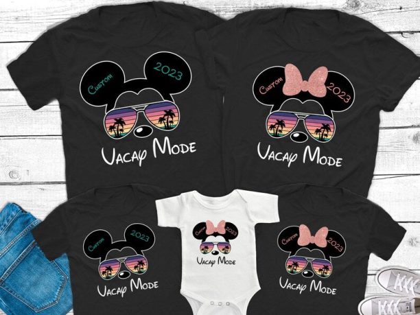 Disney Family Trip 2023 Shirts, Disney Vacation shirts, Vacаy mode Mickey and Minnie Shirts