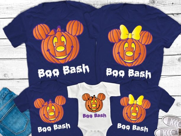 Disney Halloween Mickey and Minnie Pumpkin Shirts, Disney Halloween matching shirts, Disney Halloween Shirts