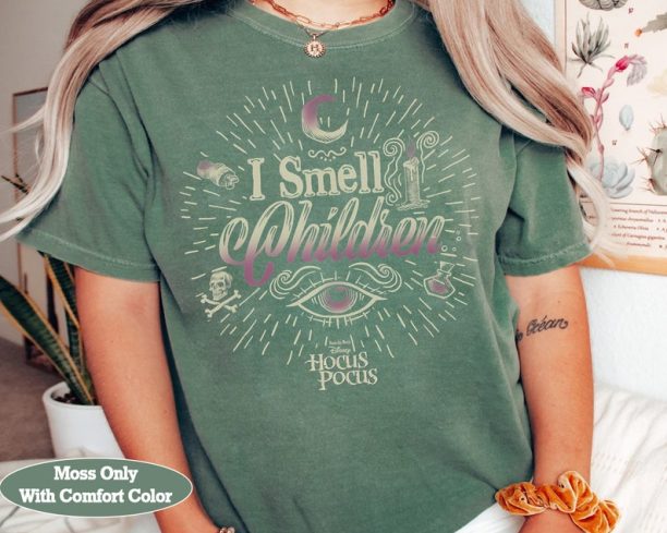 Disney Hocus Pocus I Smell Children Retro Shirt, Disney Witch Sanderson Sisters Scary Movie Tee