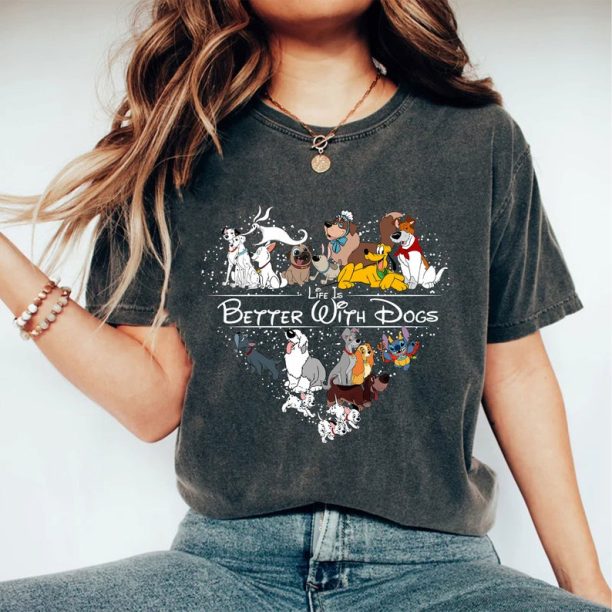 Disney Life is Better With Dogs T-shirt, Disney Dog Mom & Lovers Shirt, Disney Dogs Shirt,Magic Kingdom