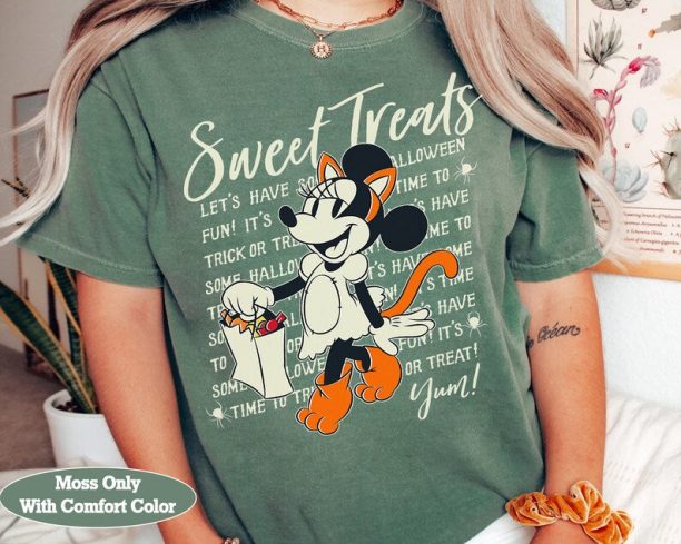 Disney Mickey And Friends Halloween Minnie Mouse Sweet Treats Shirt, Mickey's Not So Scary Party Tee