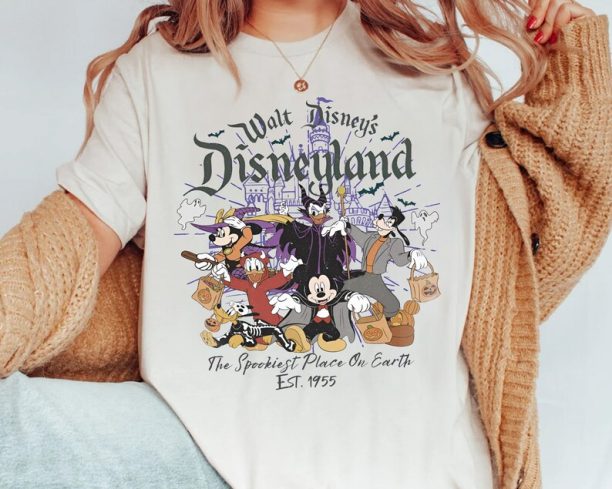 Disney Mickey And Friends The Spookiest Place On Earth Halloween Shirt, Mickey's Not So Scary Party Tee