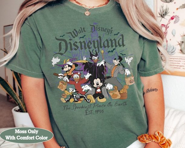 Disney Mickey And Friends The Spookiest Place On Earth Halloween Shirt, Mickey's Not So Scary Party Tee