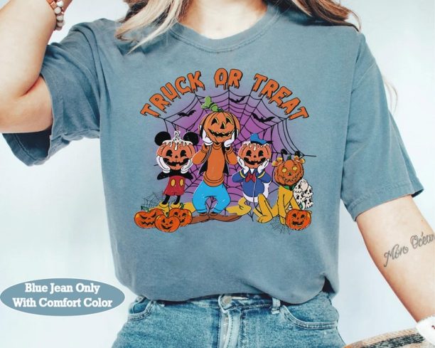 Disney Mickey And Friends Trick Or Treat Pumpkin Halloween Costume Shirt, Mickey's Not So Scary Party Tee