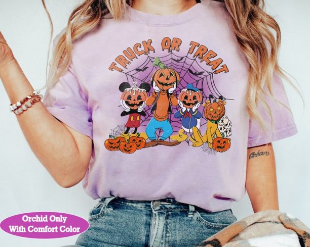 Disney Mickey And Friends Trick Or Treat Pumpkin Halloween Costume Shirt, Mickey's Not So Scary Party Tee