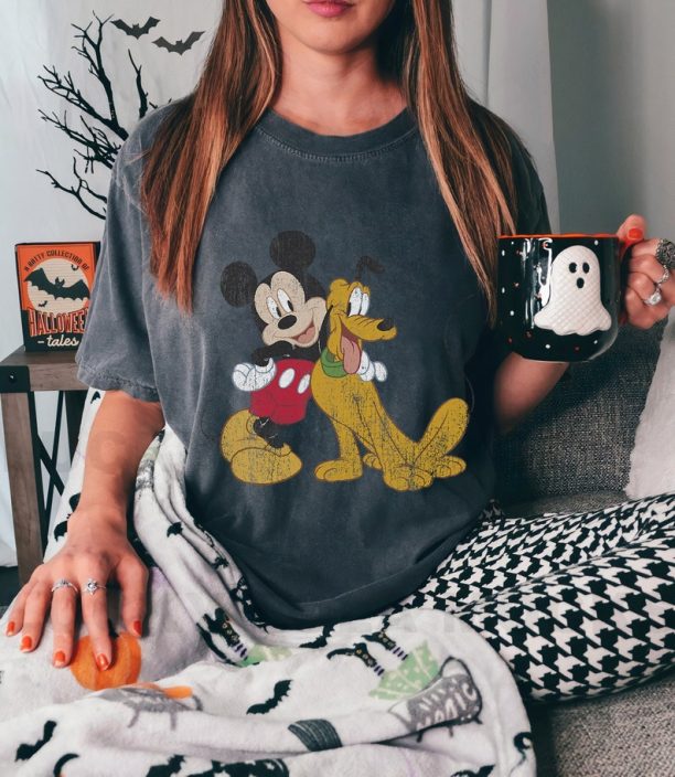 Disney Mickey and Pluto Dog Shirt, Mickey And Friends T-Shirt,Magic Kingdom Disneyland Family Vacation Gift