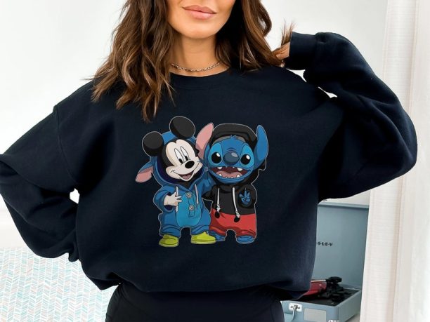 Disney Mickey and Stitch Comfort Colors Shirt, Stitch Shirt, Mickey Shirt, Lilo and Stitch Shirt