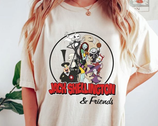 Disney Nightmare Before Christmas Characters Group Shirt, Jack Skellington And Friends Tee