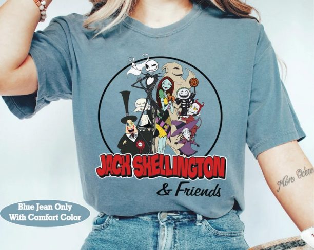 Disney Nightmare Before Christmas Characters Group Shirt, Jack Skellington And Friends Tee