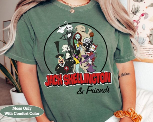 Disney Nightmare Before Christmas Characters Group Shirt, Jack Skellington And Friends Tee