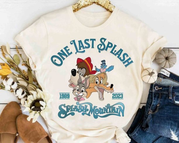 Disney One Last Splash Mountain 1989 Brer Rabbit Bear Fox Retro Shirt, WDW Magic Kingdom Unisex T-shirt