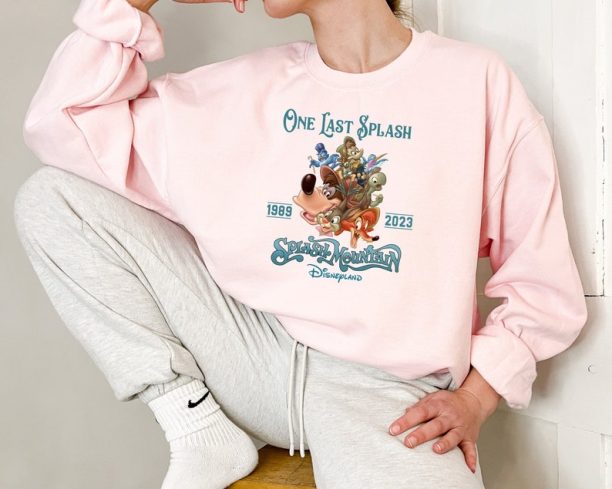 Disney One Last Splash Mountain 1989 Brer Rabbit Bear Fox Retro Sweatshirt, WDW Magic Kingdom Unisex